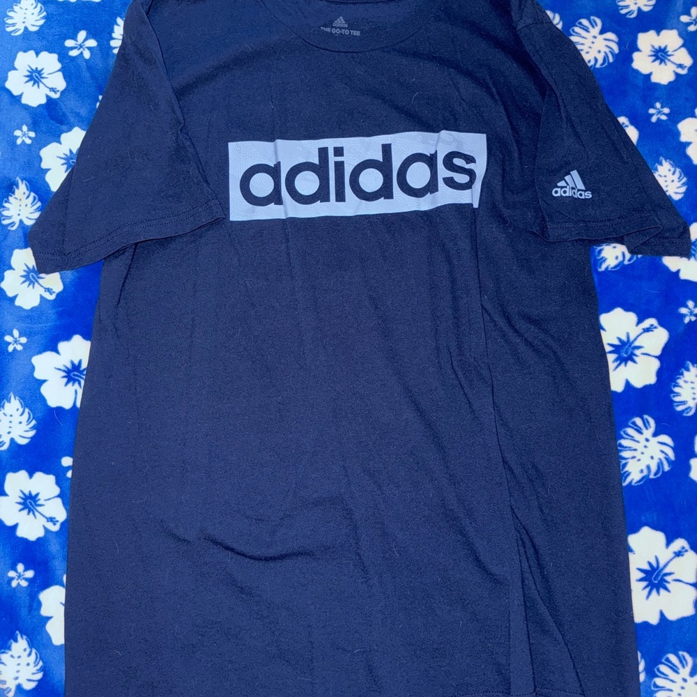 Adidas Men's Dark Blue Graphic Tee